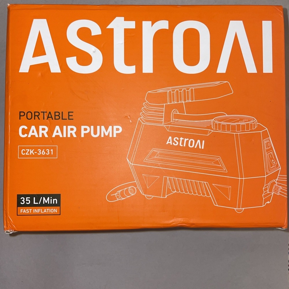 AstroAI Portable Car Air Pump CZK-3631 | 35 L/Min | with Accessories